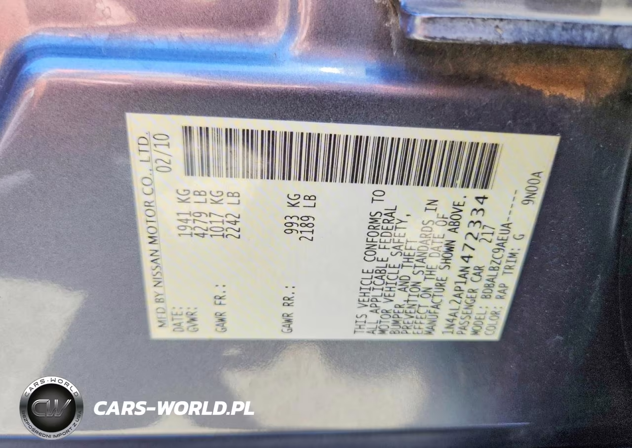 2010 Nissan Altima 2.5 VIN:1N4AL2AP1AN472334 - 12