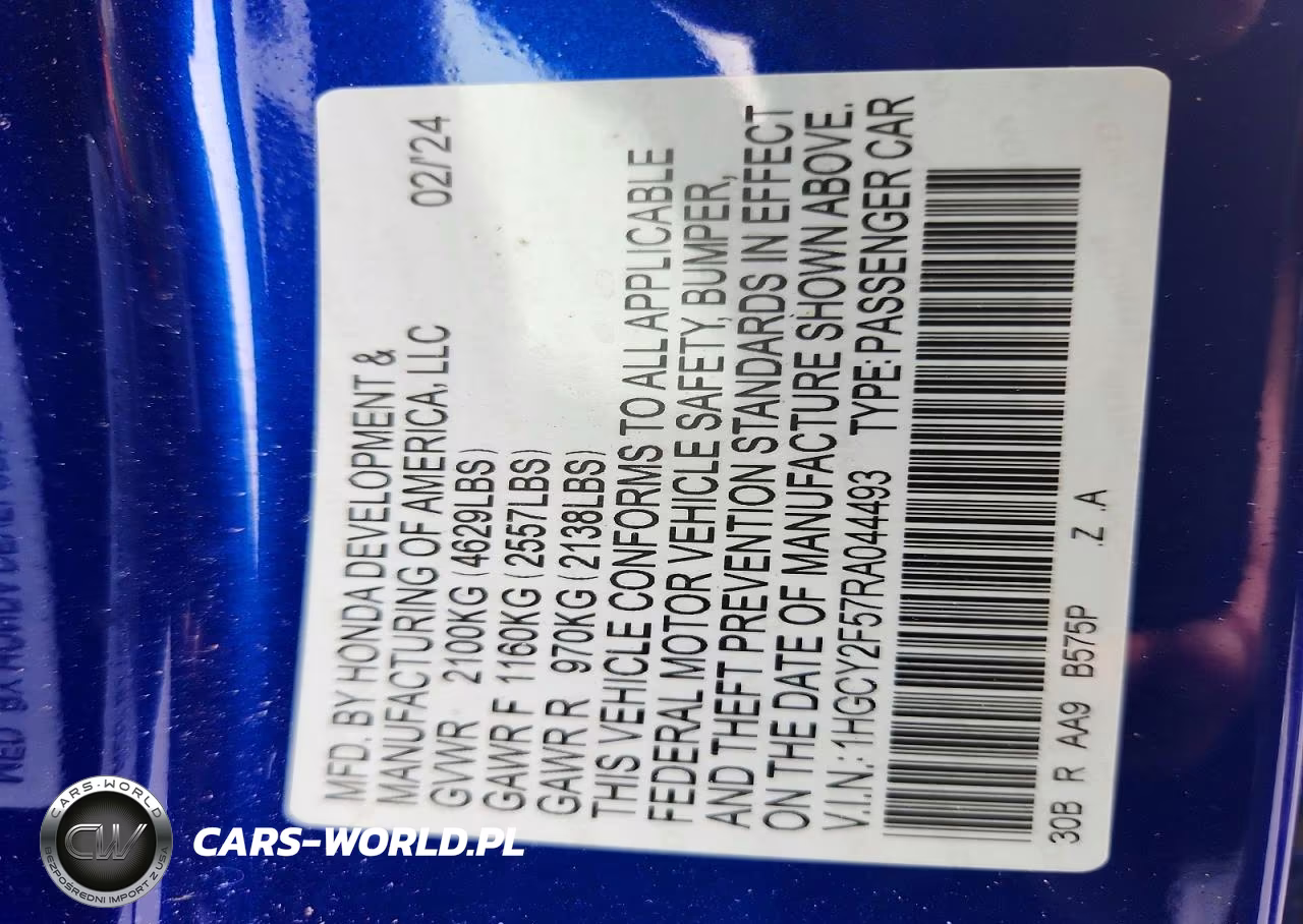 2024 Honda Accord Hybrid Sport VIN:1HGCY2F57RA044493 - 12