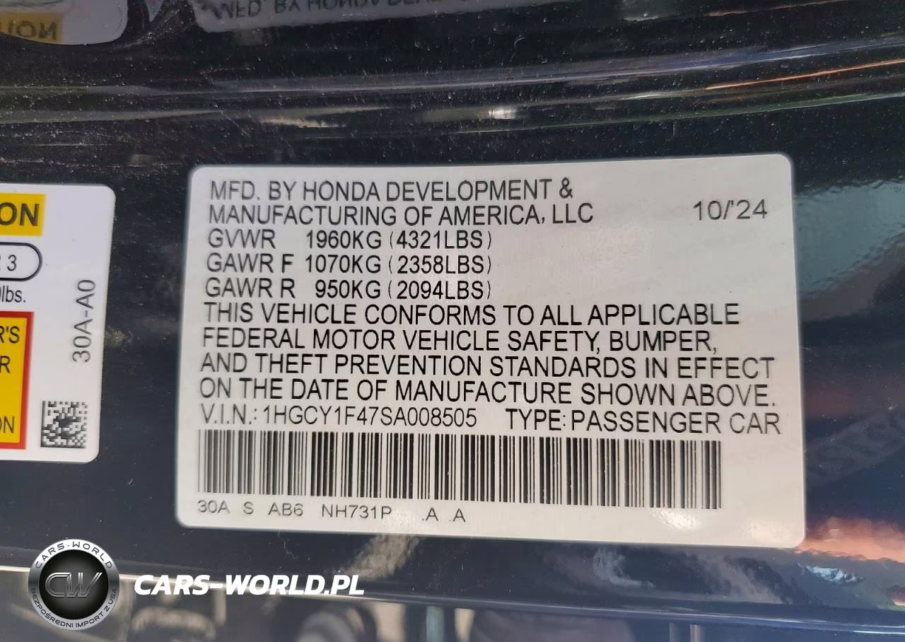 2025 Honda Accord Se VIN:1HGCY1F47SA008505 - 13