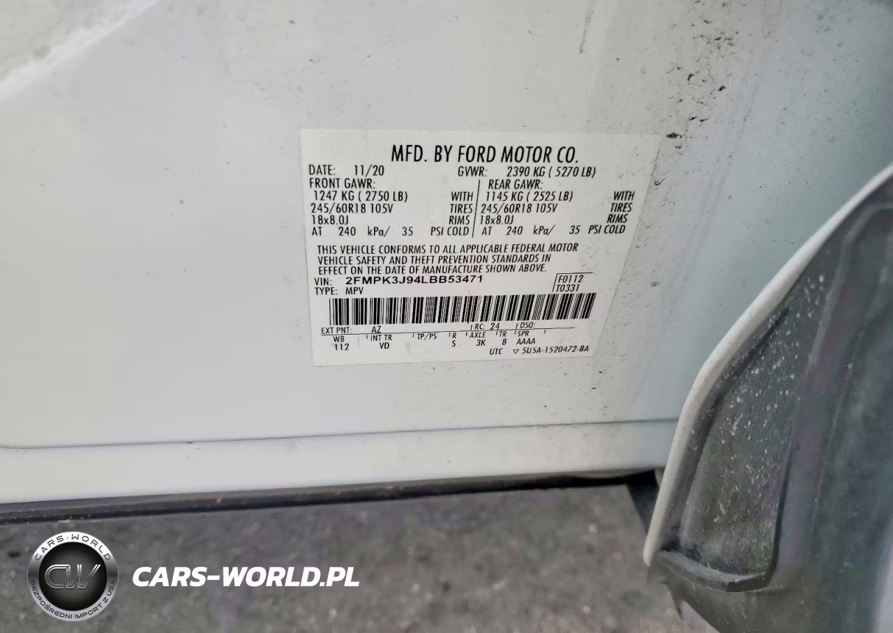 2020 Ford Edge Sel VIN:2FMPK3J94LBB53471 - 13