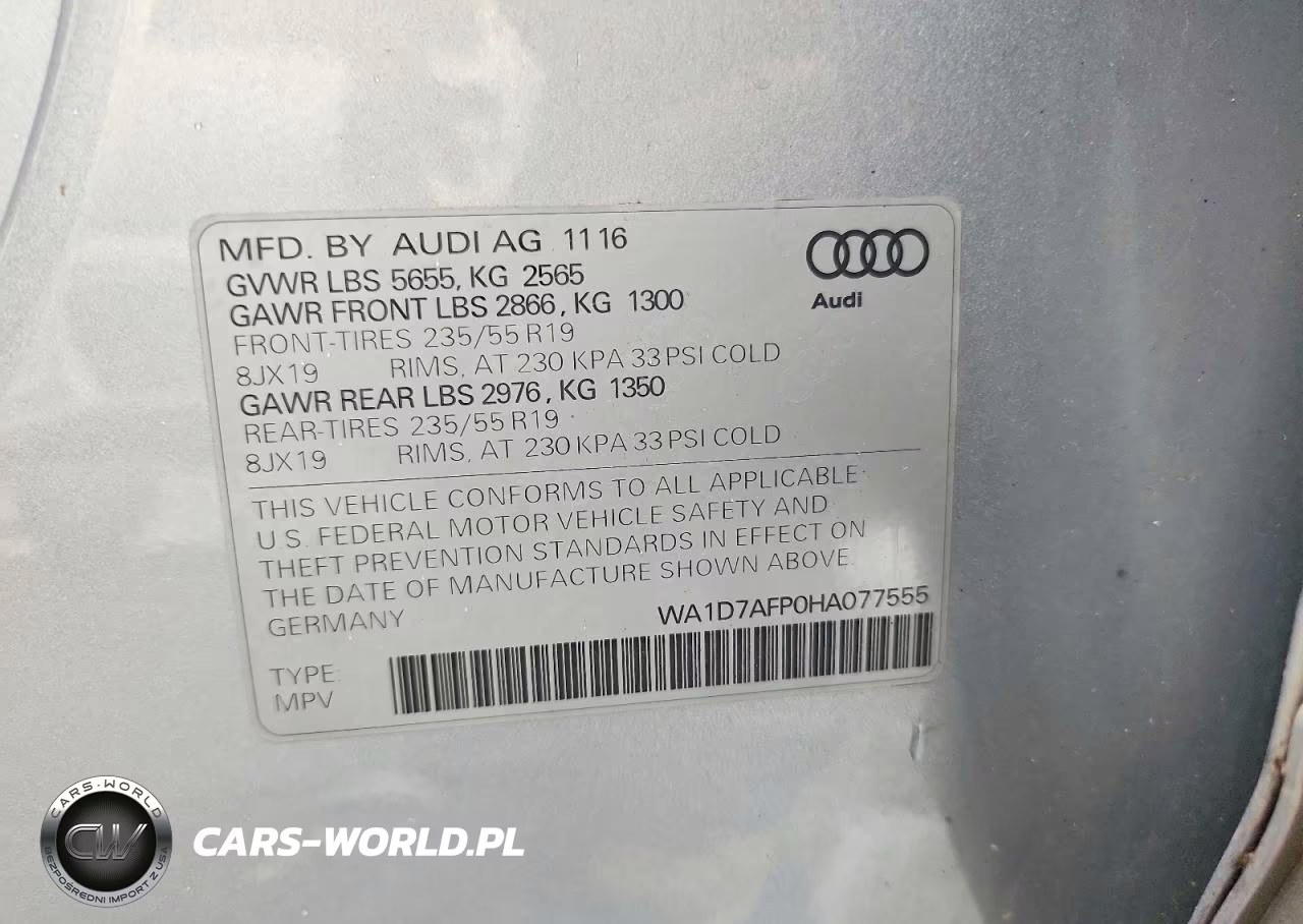 2017 Audi Q5 Premium Plus S-Line VIN:WA1D7AFP0HA077555 - 12