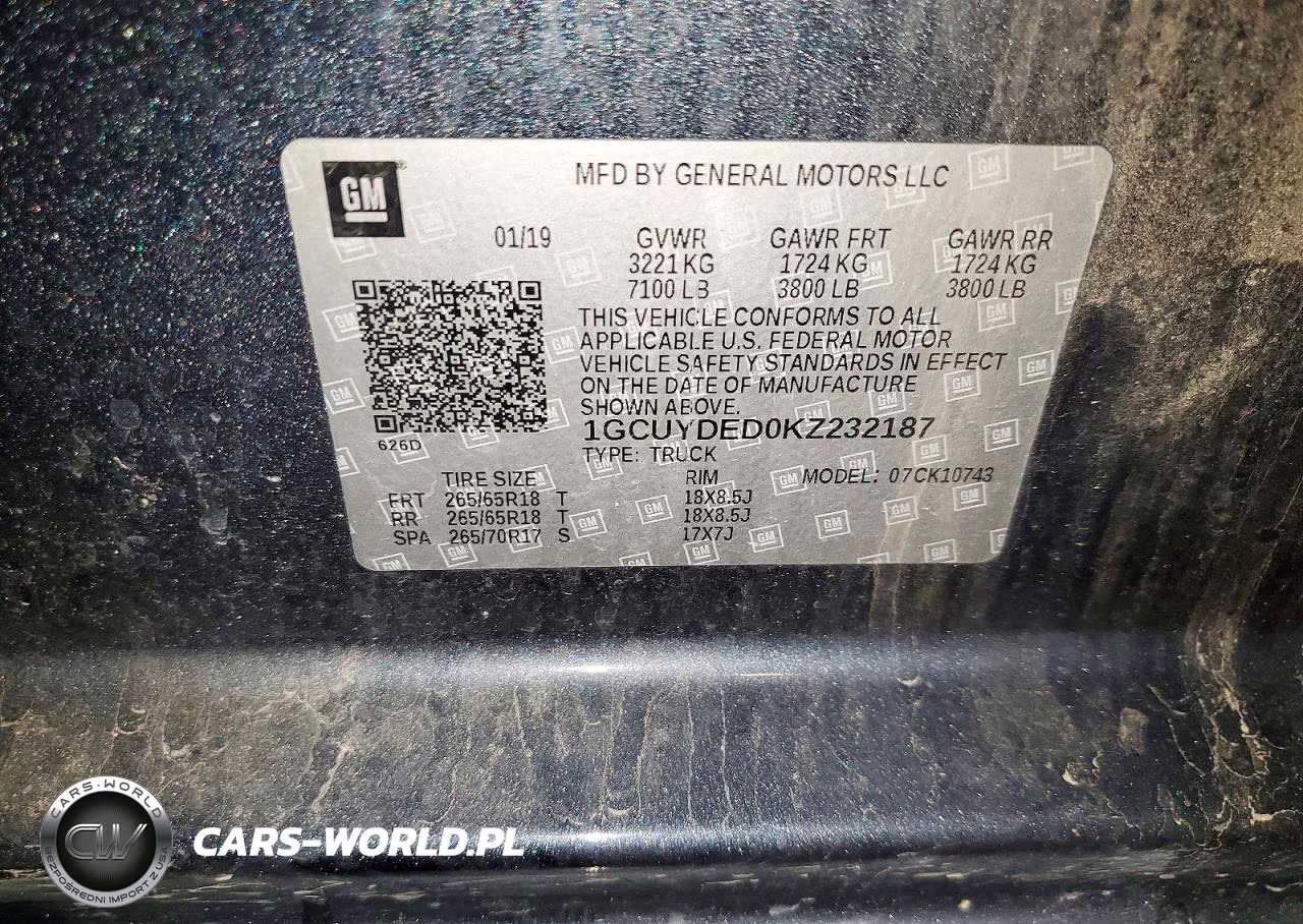 2019 Chevrolet Silverado K1500 Lt VIN:1GCUYDED0KZ232187 - 12