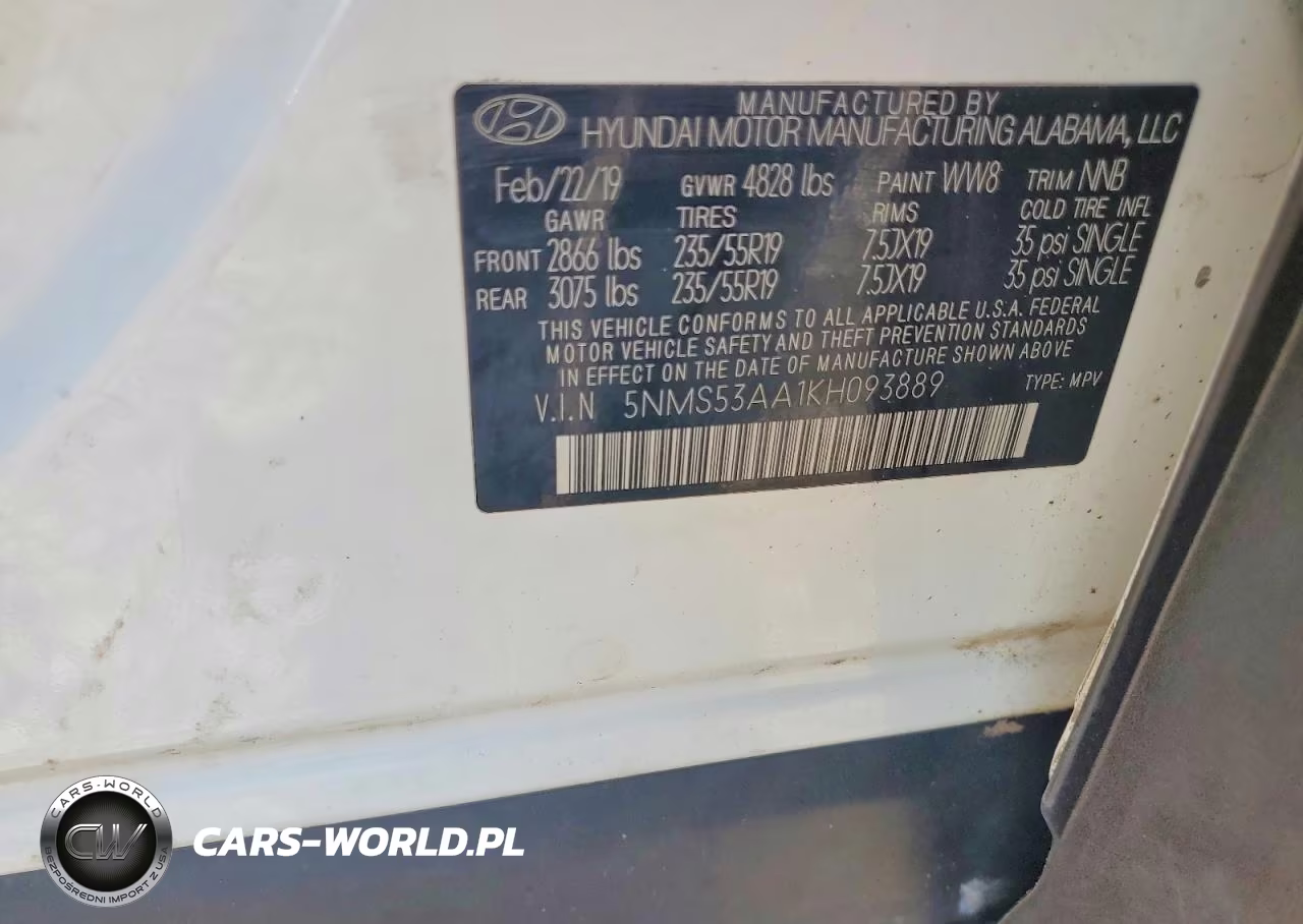 2019 Hyundai Santa Fe Limited 2.0T VIN:5NMS53AA1KH093889 - 13