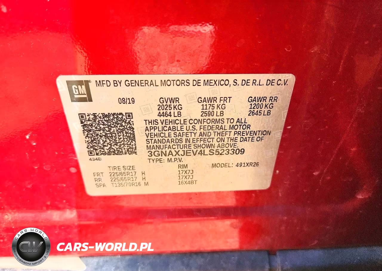2020 Chevrolet Equinox VIN:3GNAXJEV4LS523309 - 13