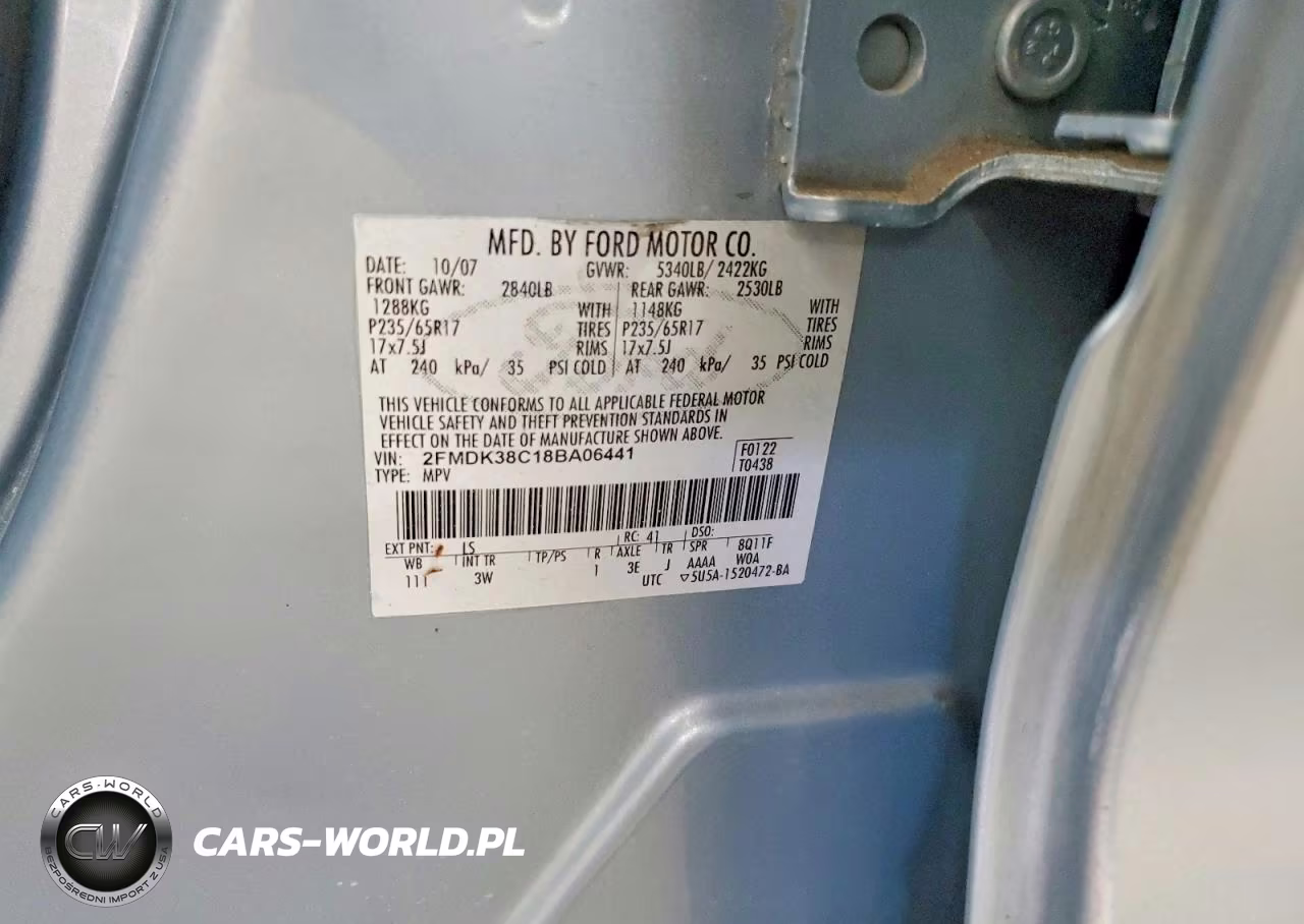 2008 Ford Edge Sel VIN:2FMDK38C18BA06441 - 12