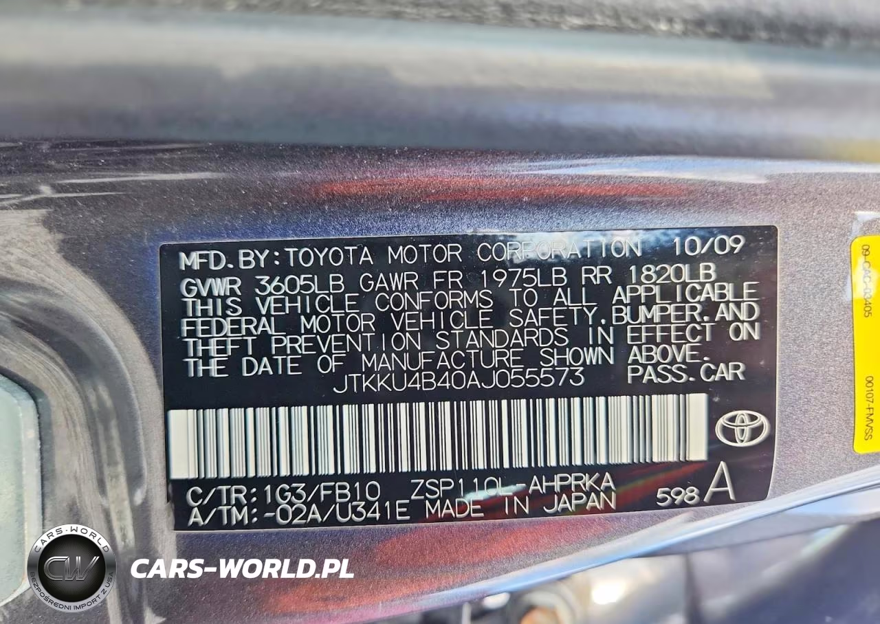 2010 Scion Xd Base VIN:JTKKU4B40AJ055573 - 13