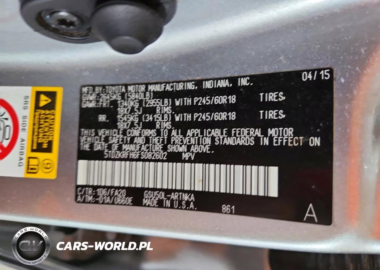 2015 Toyota Highlander Le Plus VIN:5TDZKRFH6FS082602 - 13