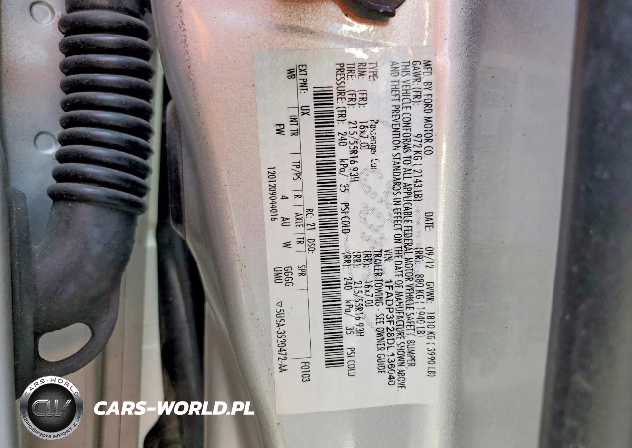 2013 Ford Focus VIN:1FADP3F28DL136040 - 12