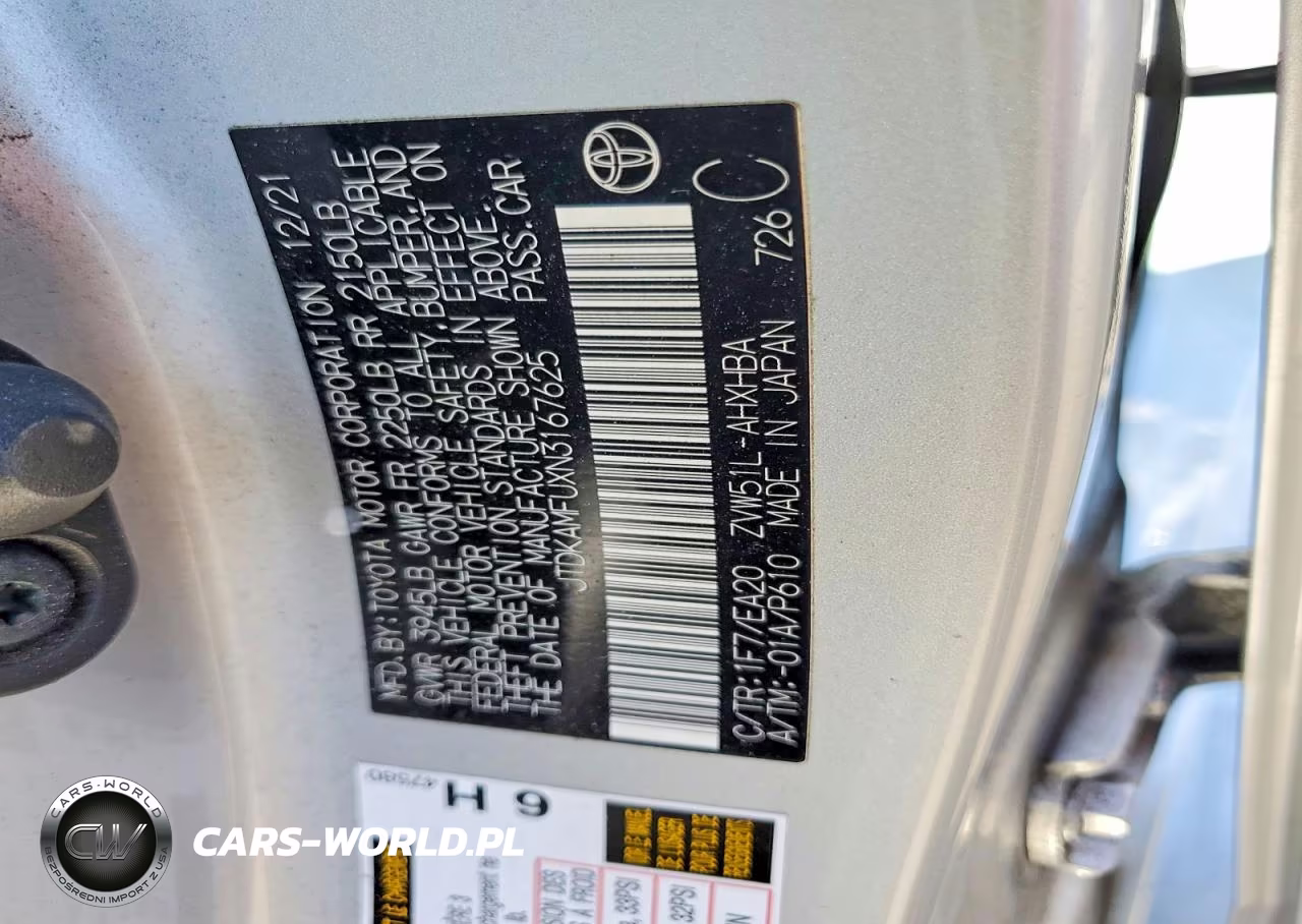 2022 Toyota Prius Xle VIN:JTDKAMFUXN3167625 - 12