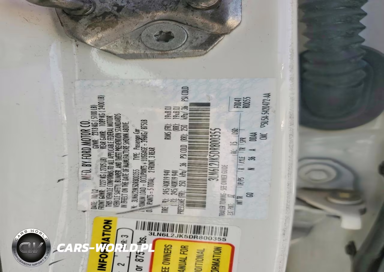 2013 Lincoln Mkz VIN:3LN6L2JK5DR800355 - 12