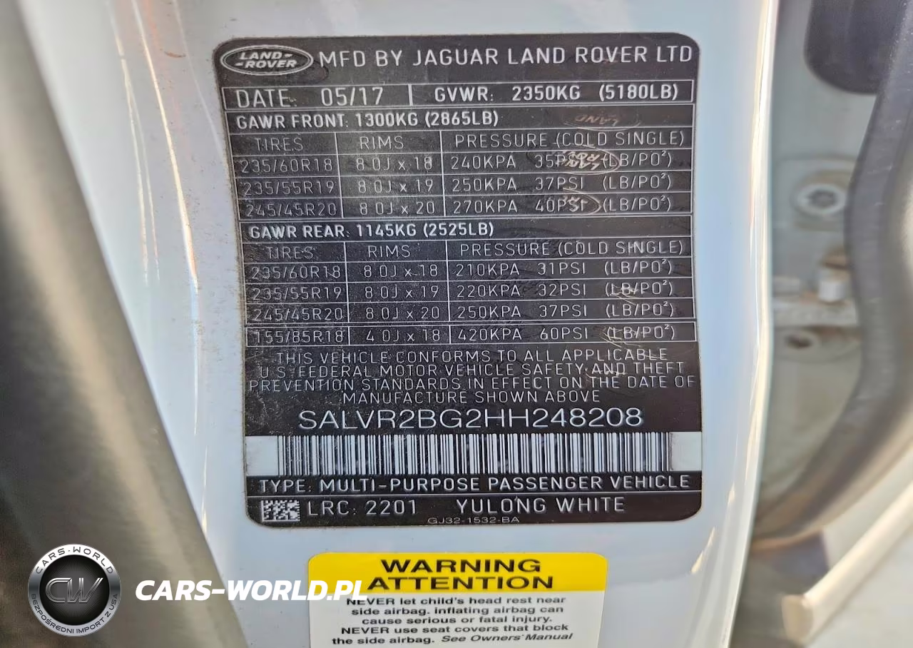 2017 Land Rover Range Rover Evoque Hse VIN:SALVR2BG2HH248208 - 13