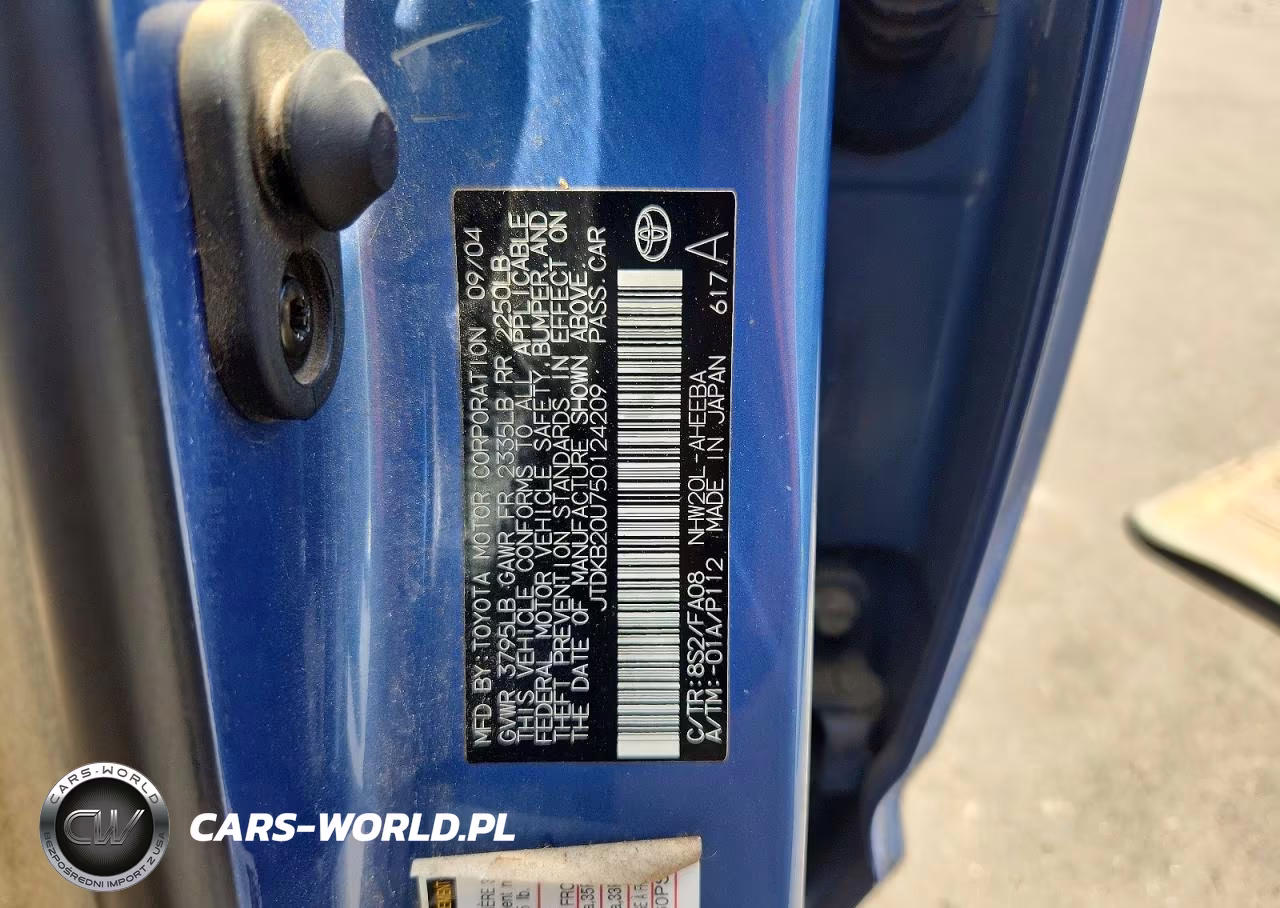 2005 Toyota Prius Base VIN:JTDKB20U750124209 - 12