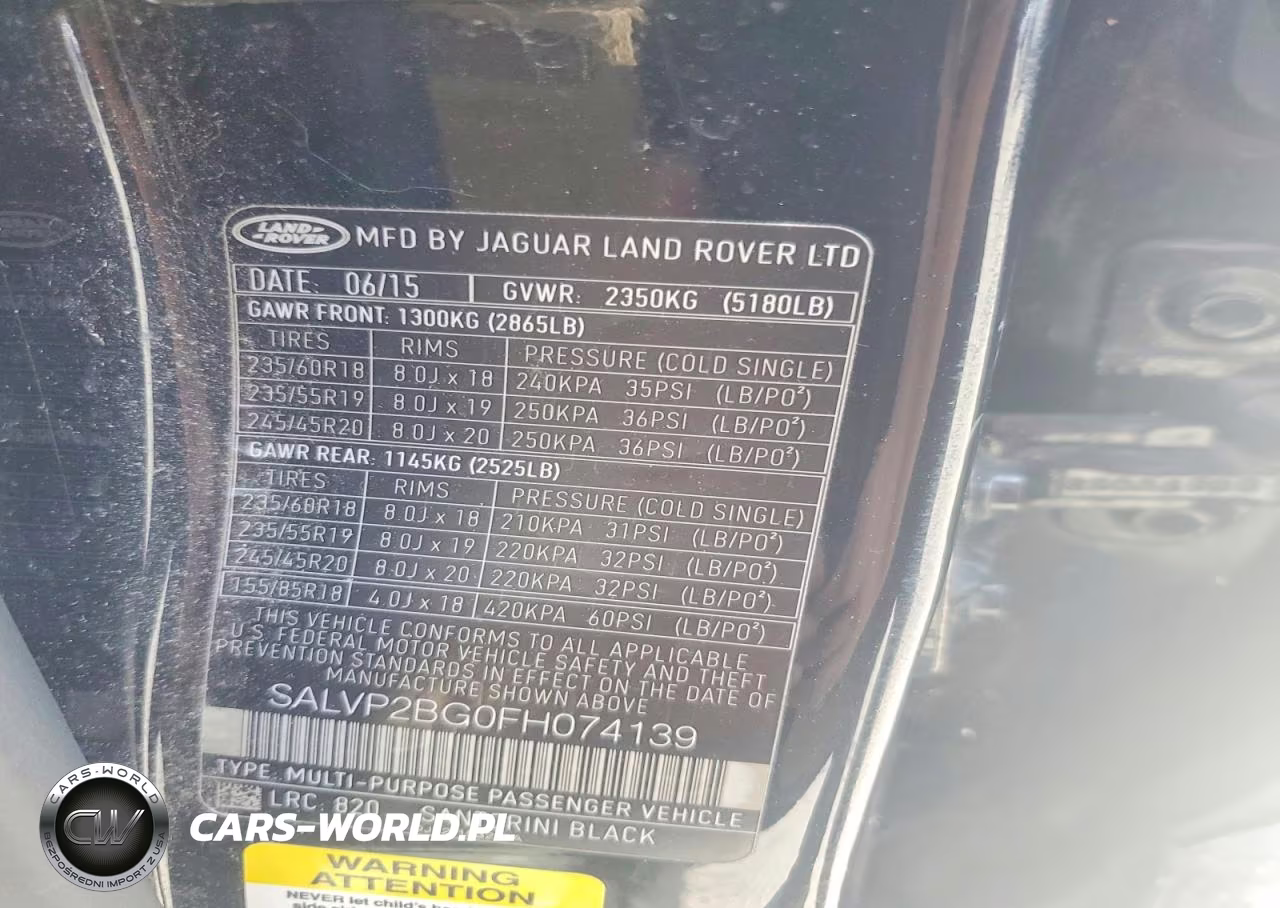 2015 Land Rover Range Rover Evoque Pure Plus VIN:SALVP2BG0FH074139 - 13