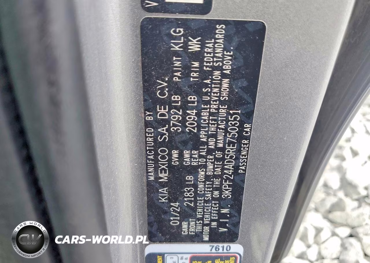 2024 Kia Forte Lxs VIN:3KPF24AD5RE750351 - 12