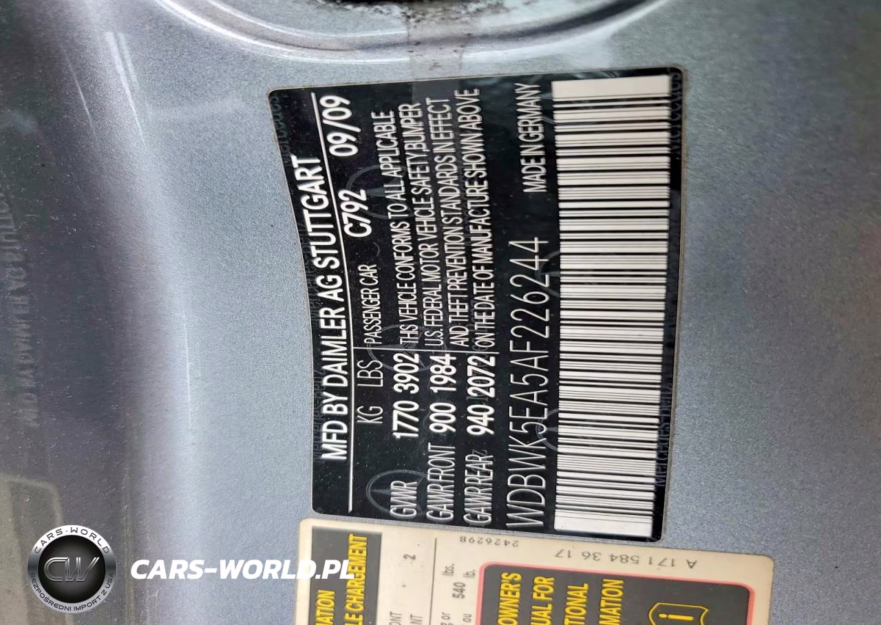2010 Mercedes-Benz Slk 300 VIN:WDBWK5EA5AF226244 - 12