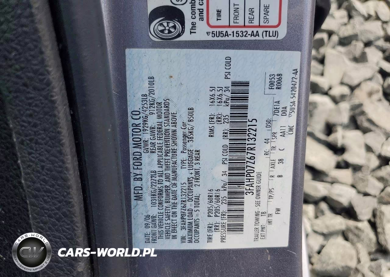 2007 Ford Fusion Se VIN:3FAHP07Z67R132215 - 12
