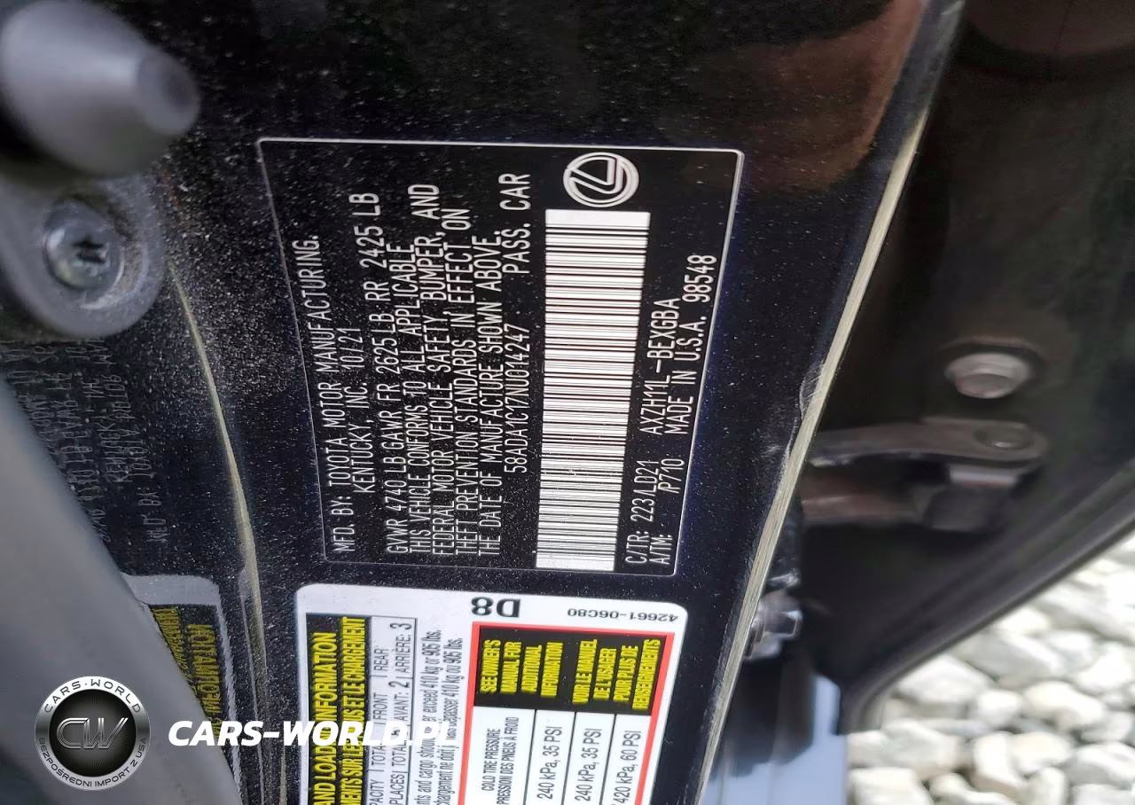 2022 Lexus Es 300H Base VIN:58ADA1C17NU014247 - 12