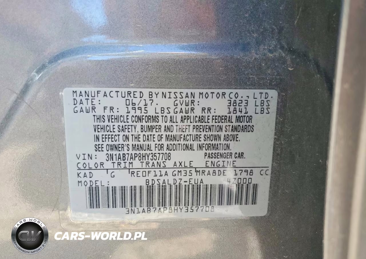 2017 Nissan Sentra S VIN:3N1AB7AP8HY357708 - 12