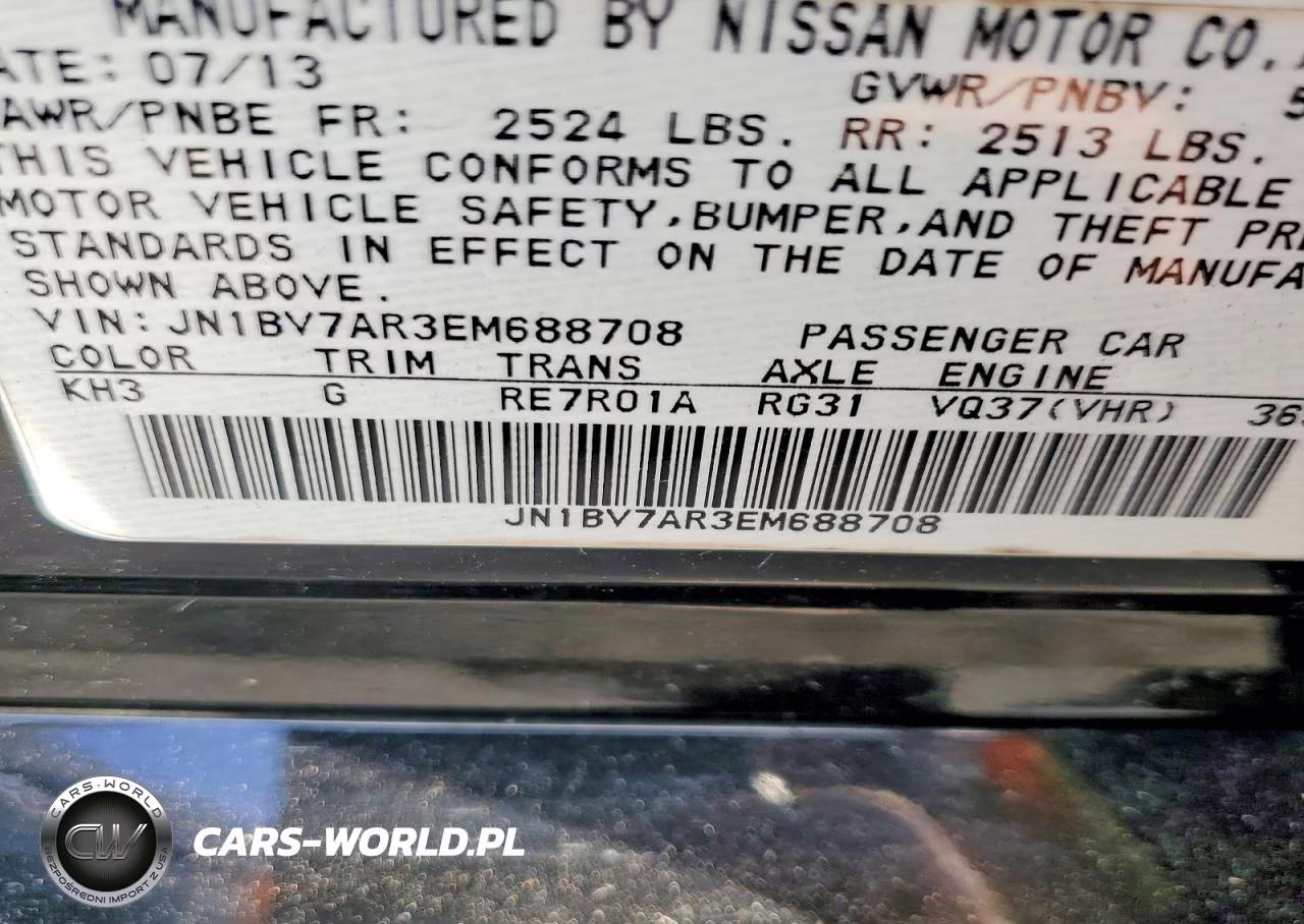 2014 Infiniti Q50 Premium VIN:JN1BV7AR3EM688708 - 13