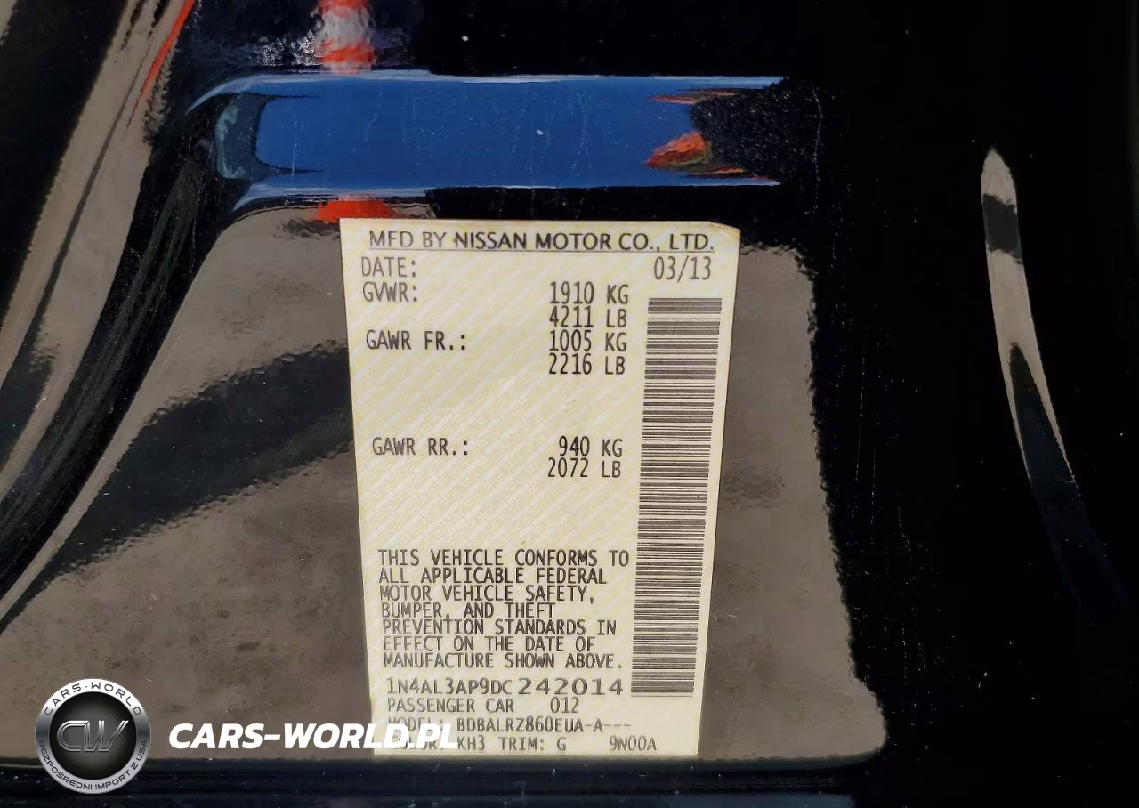 2013 Nissan Altima 2.5 VIN:1N4AL3AP9DC242014 - 12