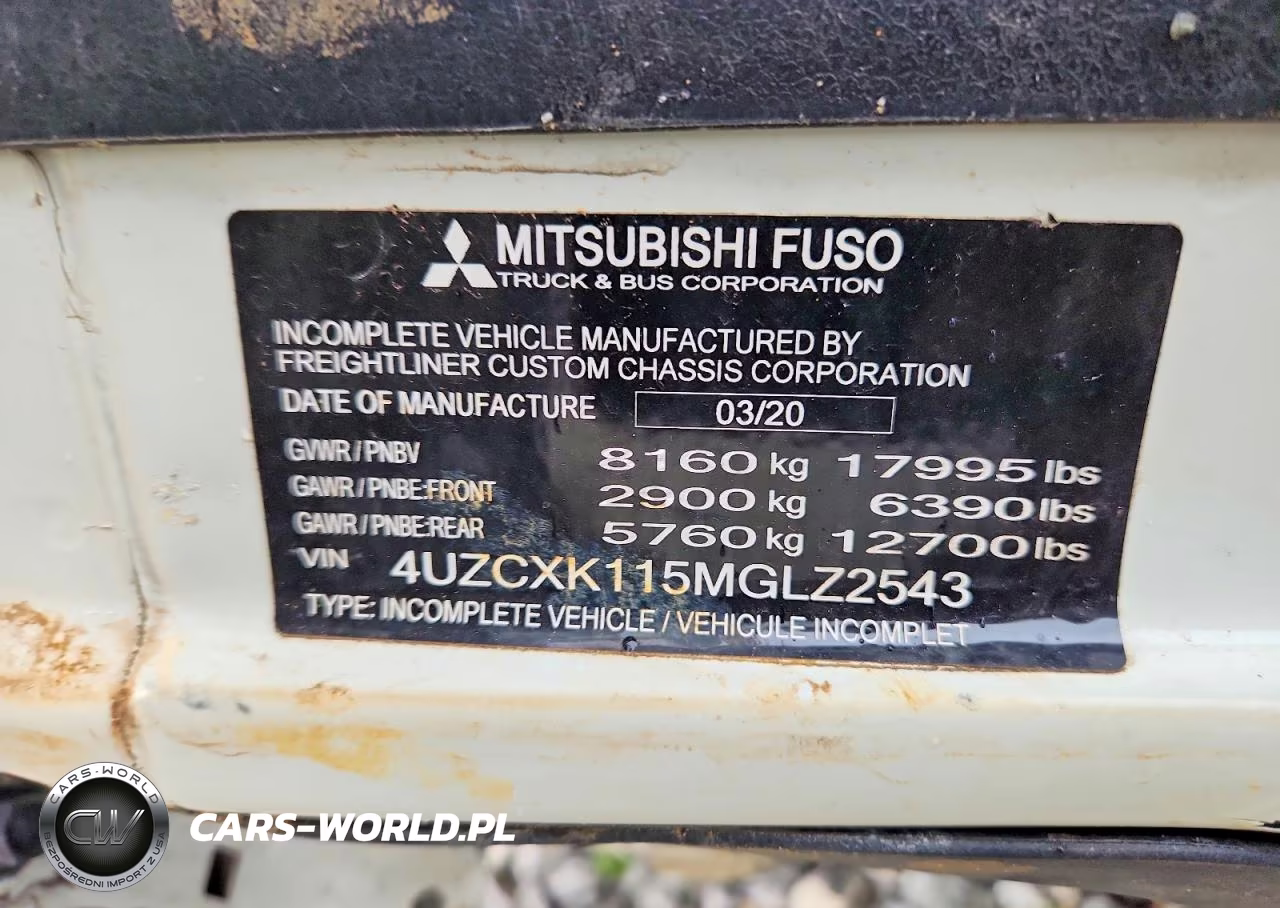 2021 Mitsubishi Fuso Truck Of Ameri Fe Fec9Ts VIN:4UZCXK115MGLZ2543 - 13