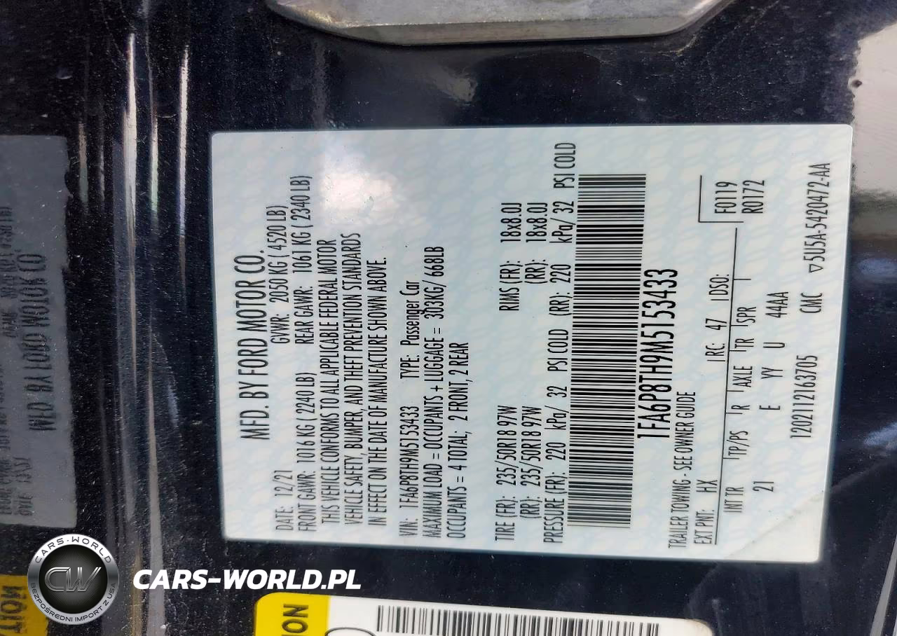 2021 Ford Mustang VIN:1FA6P8TH9M5153433 - 13