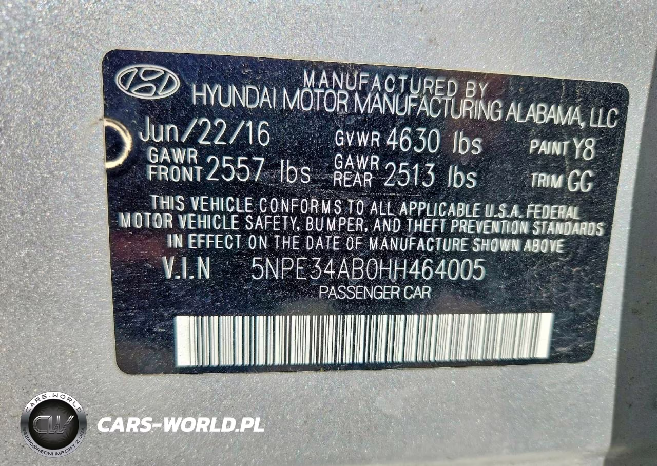 2017 Hyundai Sonata Sport 2.0T VIN:5NPE34AB0HH464005 - 12