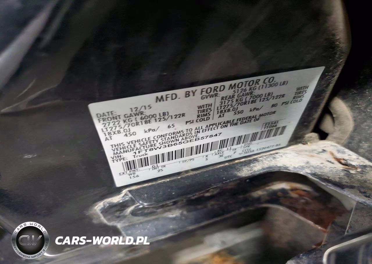 2016 Ford F350 Super Duty VIN:1FT8W3B65GEB57847 - 13