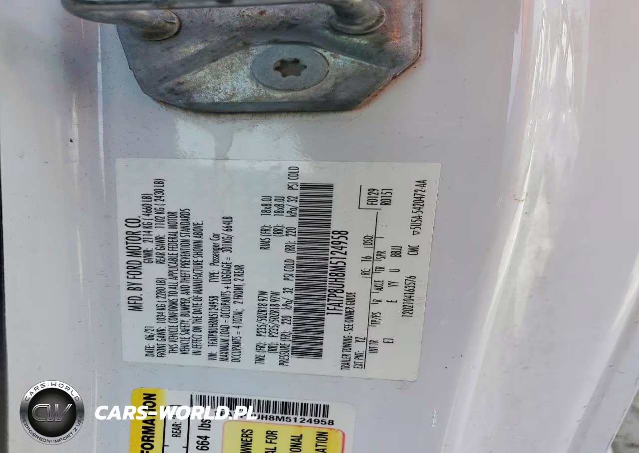 2021 Ford Mustang VIN:1FATP8UH8M5124958 - 12
