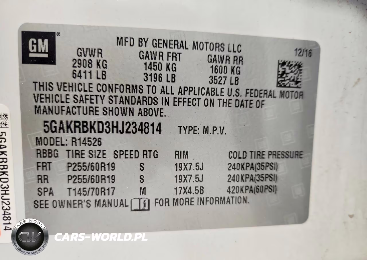 2017 Buick Enclave VIN:5GAKRBKD3HJ234814 - 13