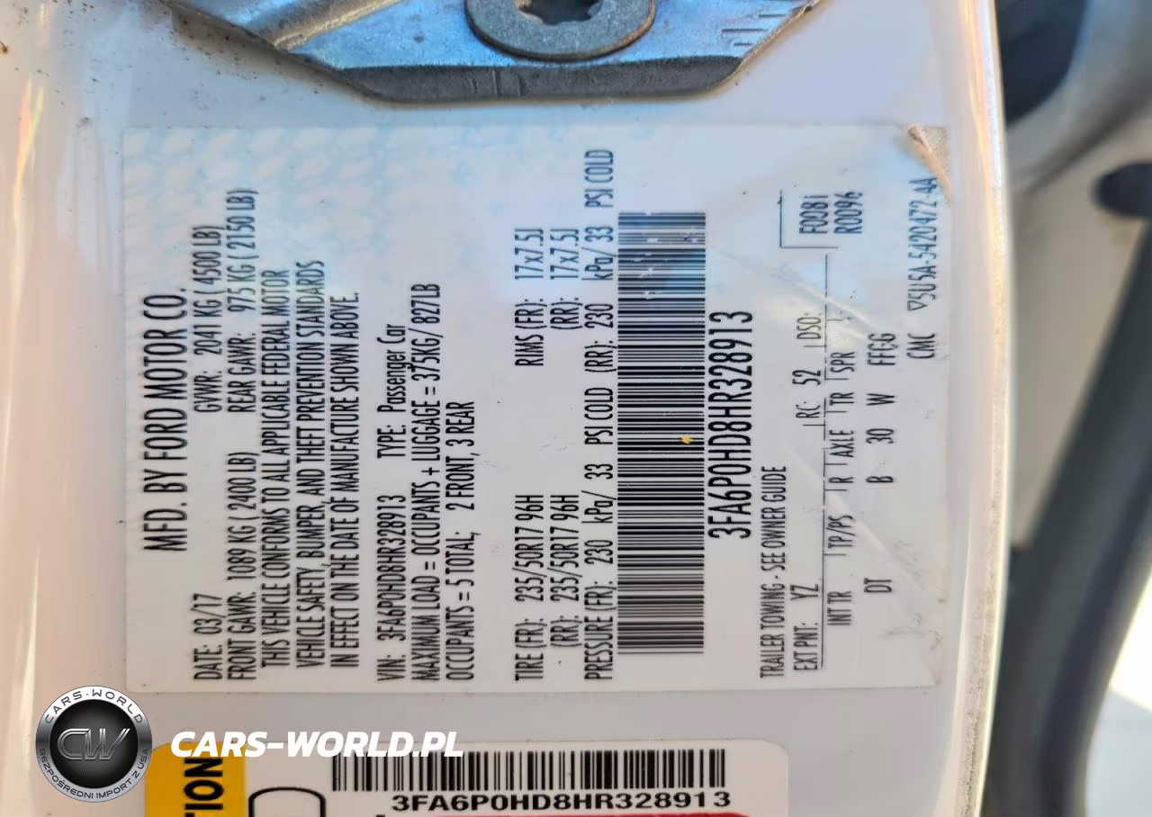 2017 Ford Fusion Se VIN:3FA6P0HD8HR328913 - 12