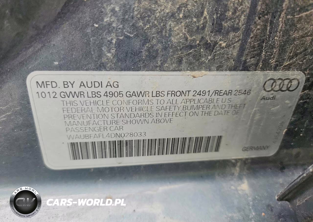2013 Audi A4 Premium VIN:WAUBFAFL4DN028033 - 13