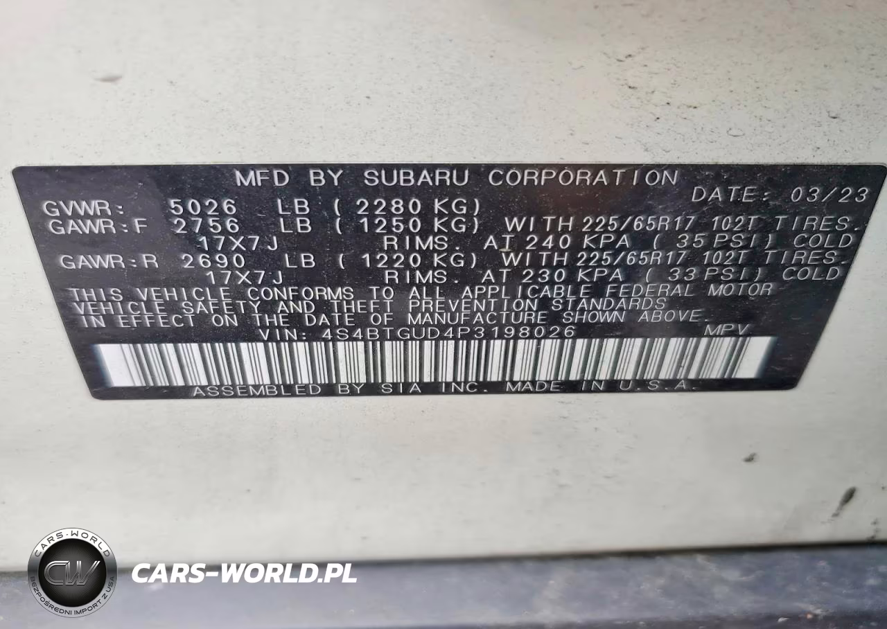 2023 Subaru Outback Wilderness VIN:4S4BTGUD4P3198026 - 13