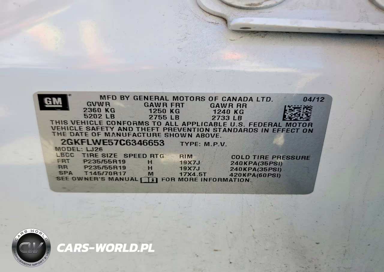 2012 GMC Terrain Slt VIN:2GKFLWE57C6346653 - 13