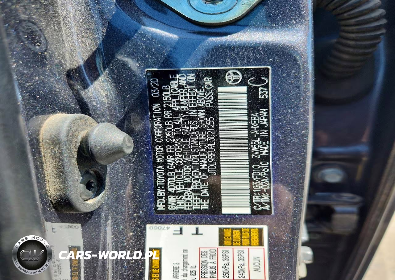 2020 Toyota Prius Le Awd-E VIN:JTDL9RFU9L3021255 - 13