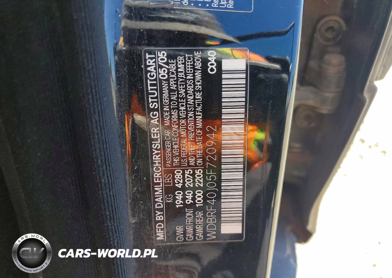 2005 Mercedes-Benz C 230K Sport Sedan VIN:WDBRF40J05F720942 - 12
