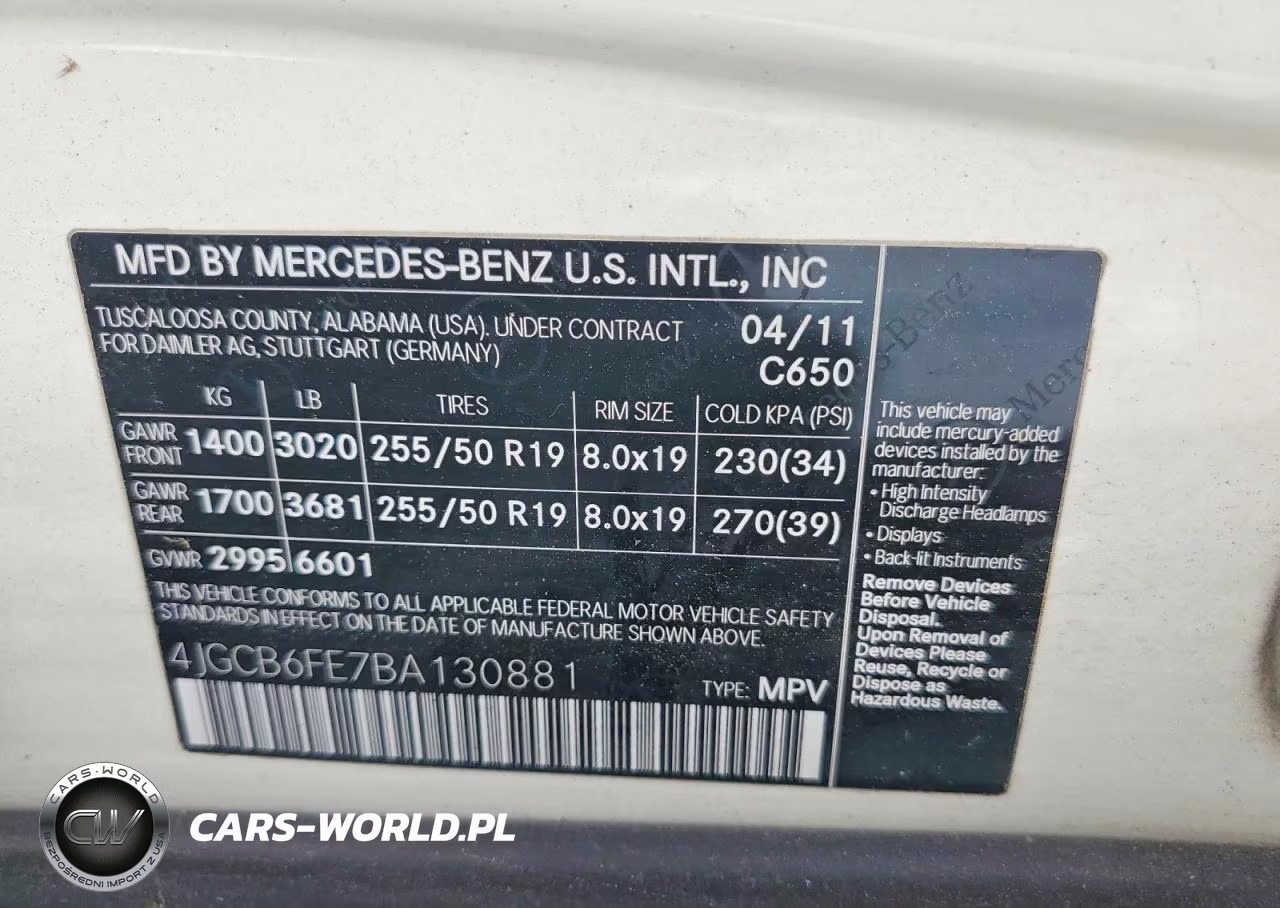2011 Mercedes-Benz R 350 4Matic VIN:4JGCB6FE7BA130881 - 12