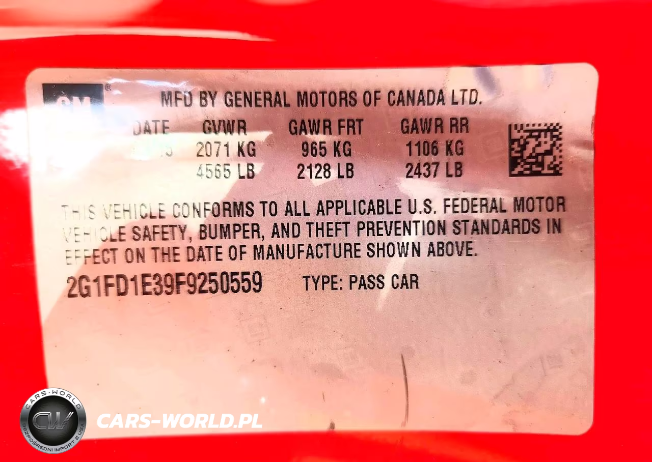 2015 Chevrolet Camaro Lt VIN:2G1FD1E39F9250559 - 13