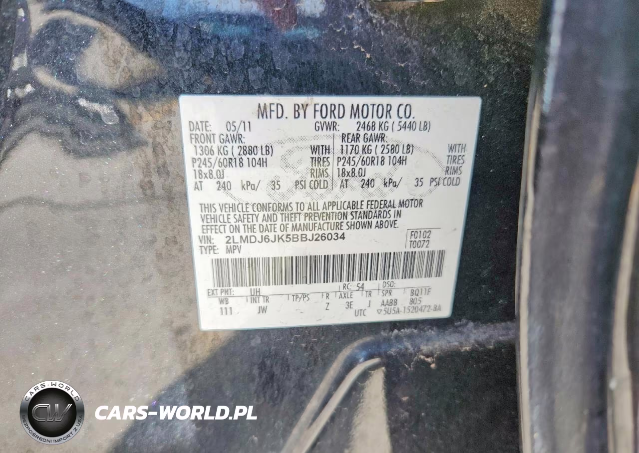 2011 Lincoln Mkx VIN:2LMDJ6JK5BBJ26034 - 13