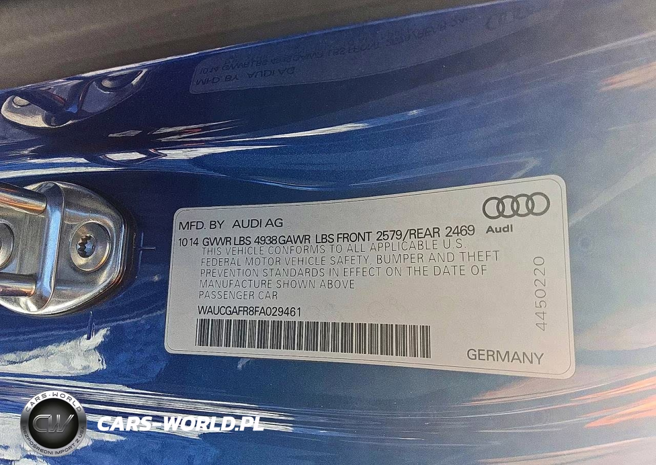 2015 Audi S5 Premium Plus VIN:WAUCGAFR8FA029461 - 12