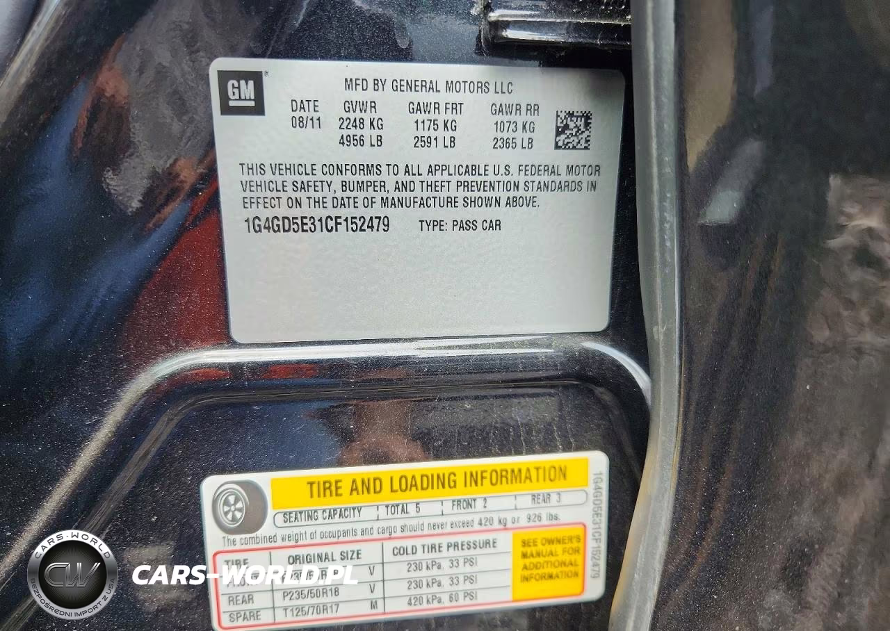 2012 Buick Lacrosse Premium VIN:1G4GD5E31CF152479 - 12