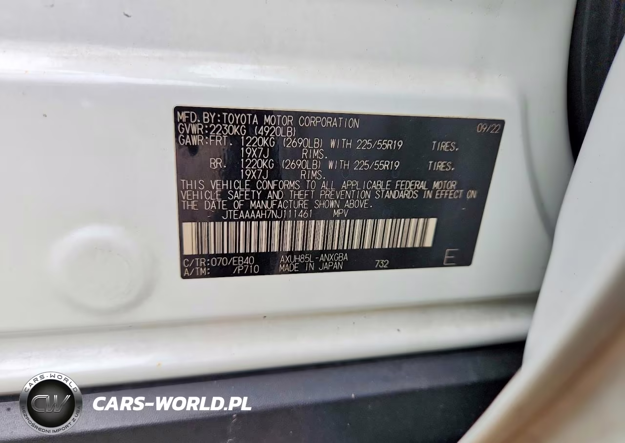 2022 Toyota Venza Xle VIN:JTEAAAAH7NJ111461 - 13