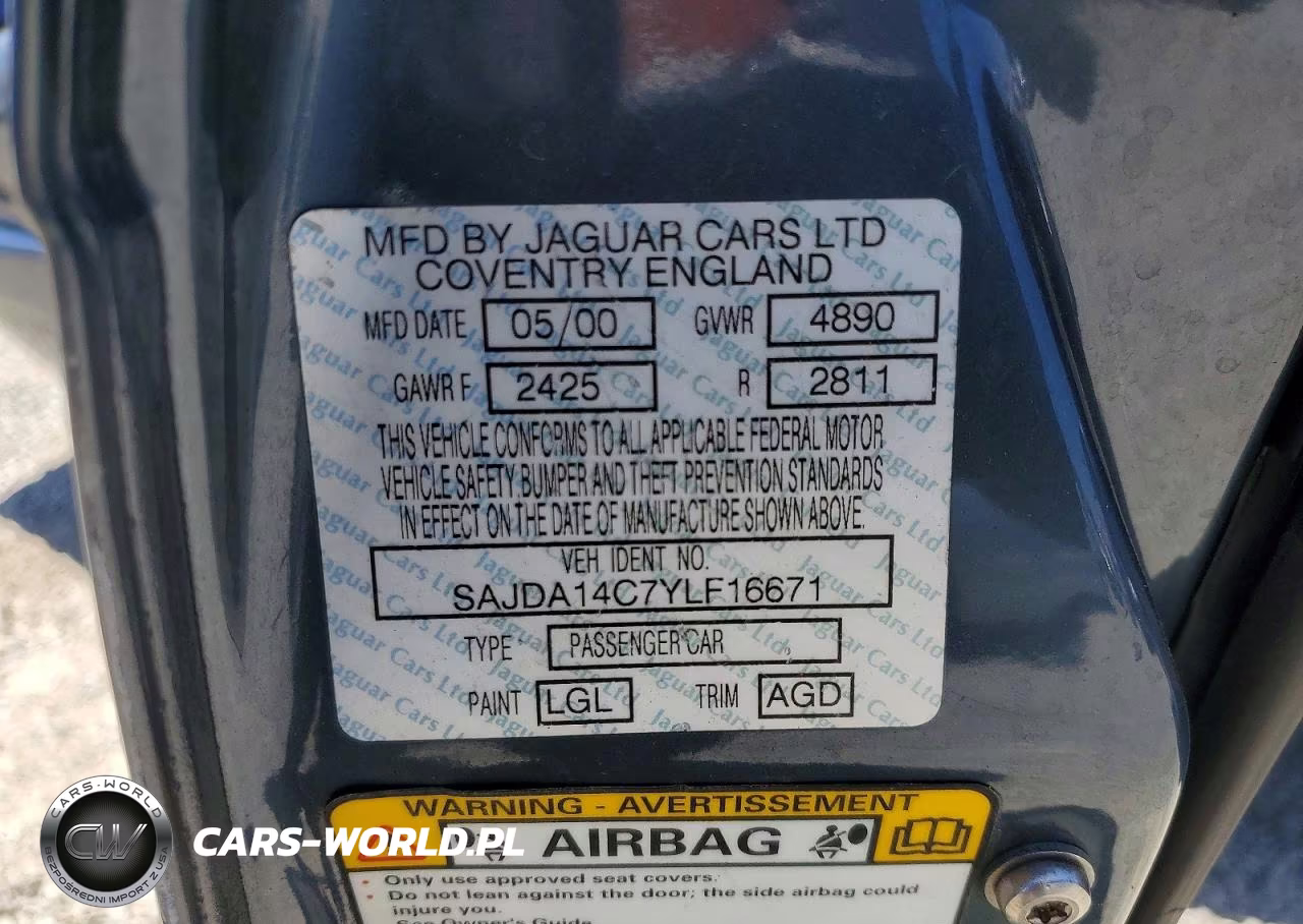 2000 Jaguar Xj8 VIN:SAJDA14C7YLF16671 - 12