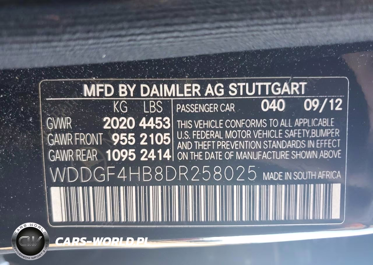 2013 Mercedes-Benz C 250 VIN:WDDGF4HB8DR258025 - 12