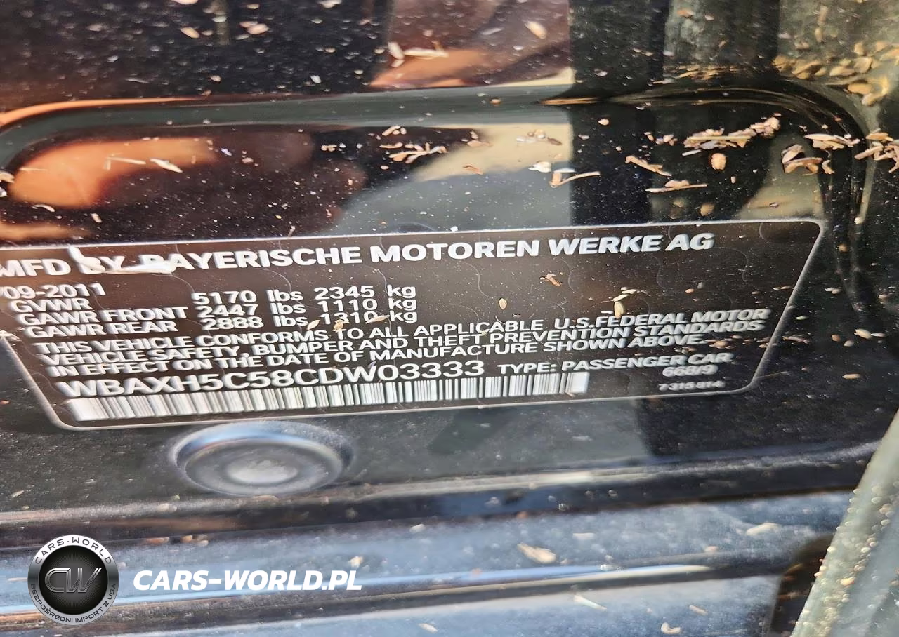 2012 BMW 528 Xi VIN:WBAXH5C58CDW03333 - 12