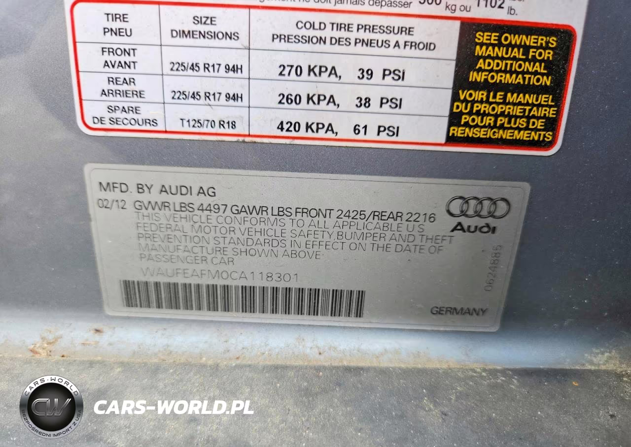 2012 Audi A3 Premium VIN:WAUFEAFM0CA118301 - 12