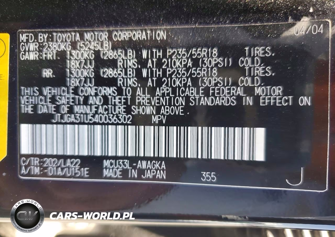 2004 Lexus Rx 330 VIN:JTJGA31U540036302 - 13