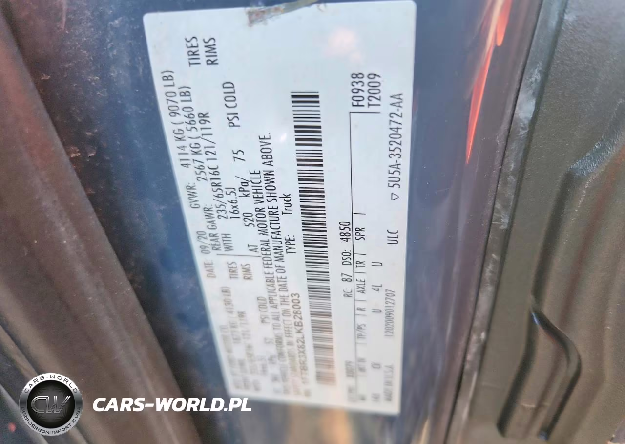 2020 Ford Transit 250 Delivery Van VIN:1FTBR3X82LKB28003 - 12
