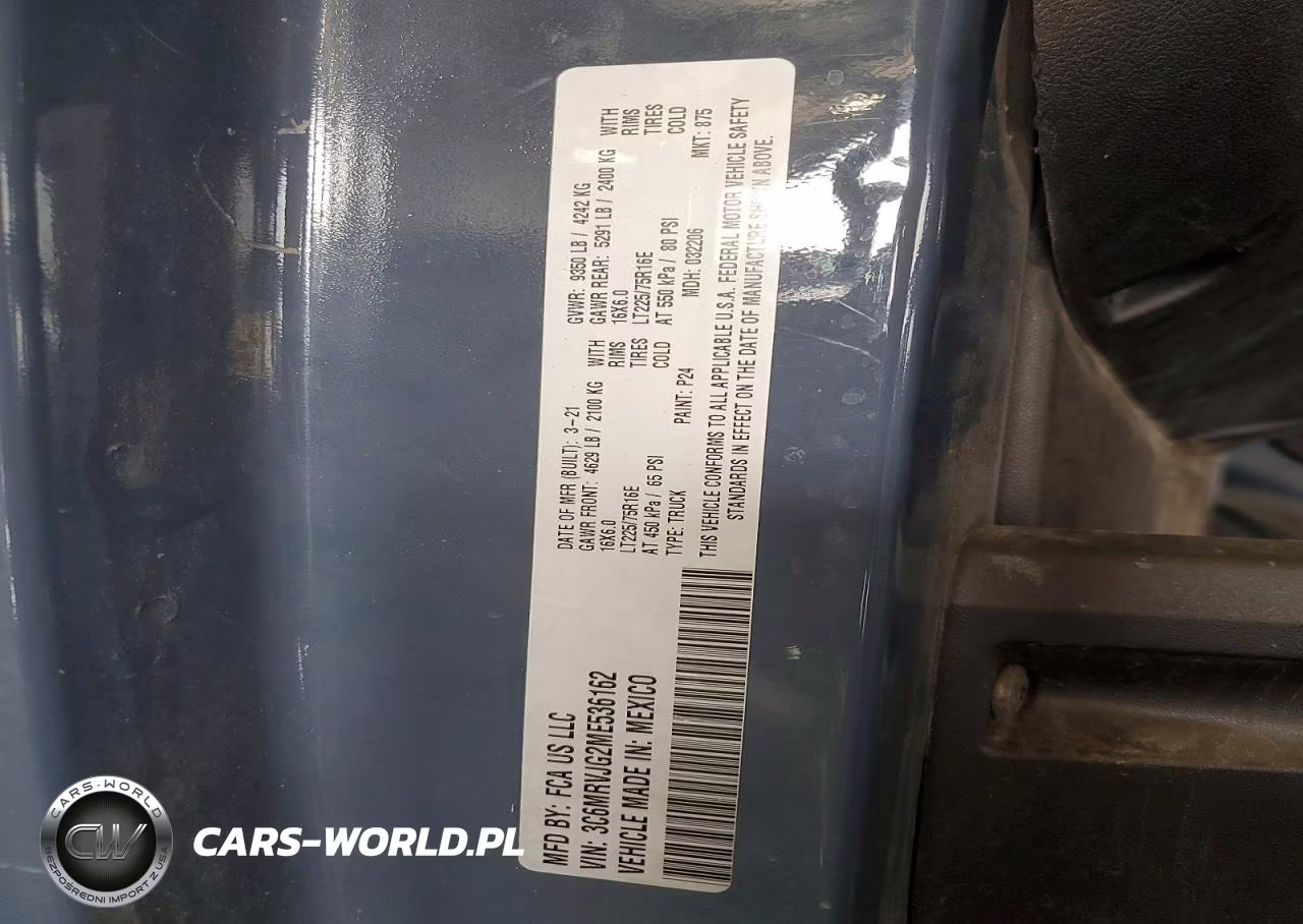 2021 Ram Promaster 3500 3500 High VIN:3C6MRVJG2ME536162 - 13