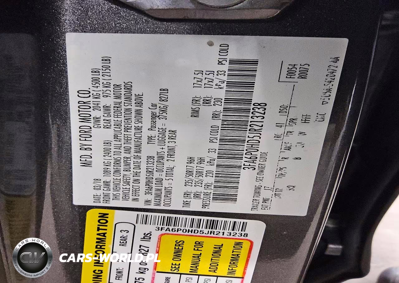 2018 Ford Fusion Se VIN:3FA6P0HD5JR213238 - 12